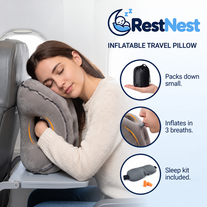 AirRest™ Inflatable Travel Pillow