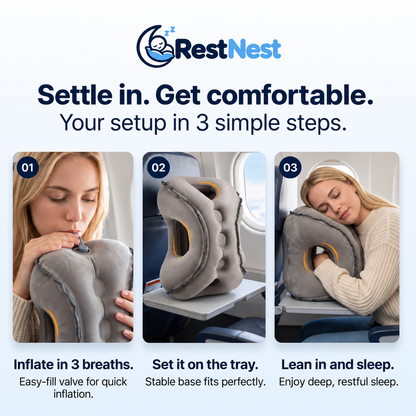 AirRest™ Inflatable Travel Pillow